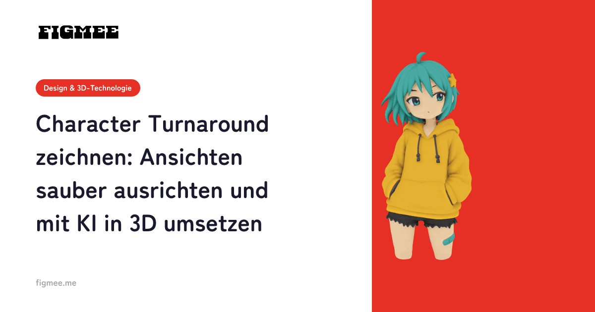 Character Turnaround zeichnen: Ansichten sauber ausrichten und mit KI in 3D umsetzen