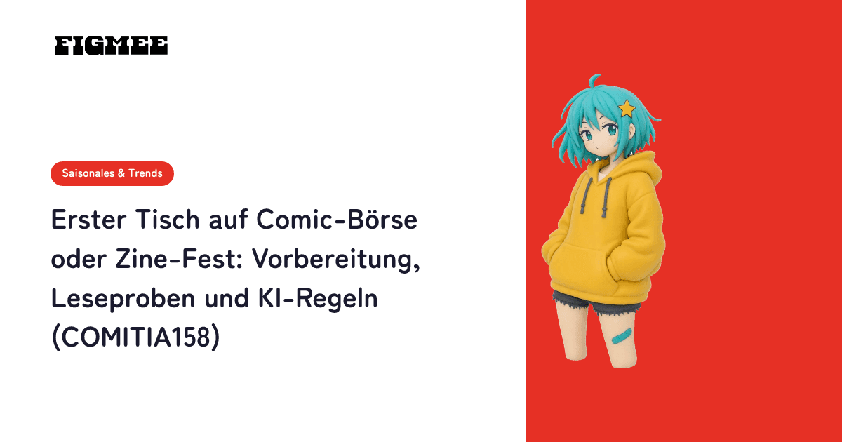 Erster Tisch auf Comic-Börse oder Zine-Fest: Vorbereitung, Leseproben und KI-Regeln (COMITIA158)