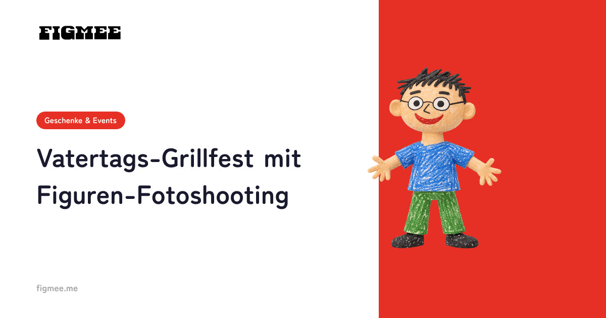 Vatertags-Grillfest mit Figuren-Fotoshooting