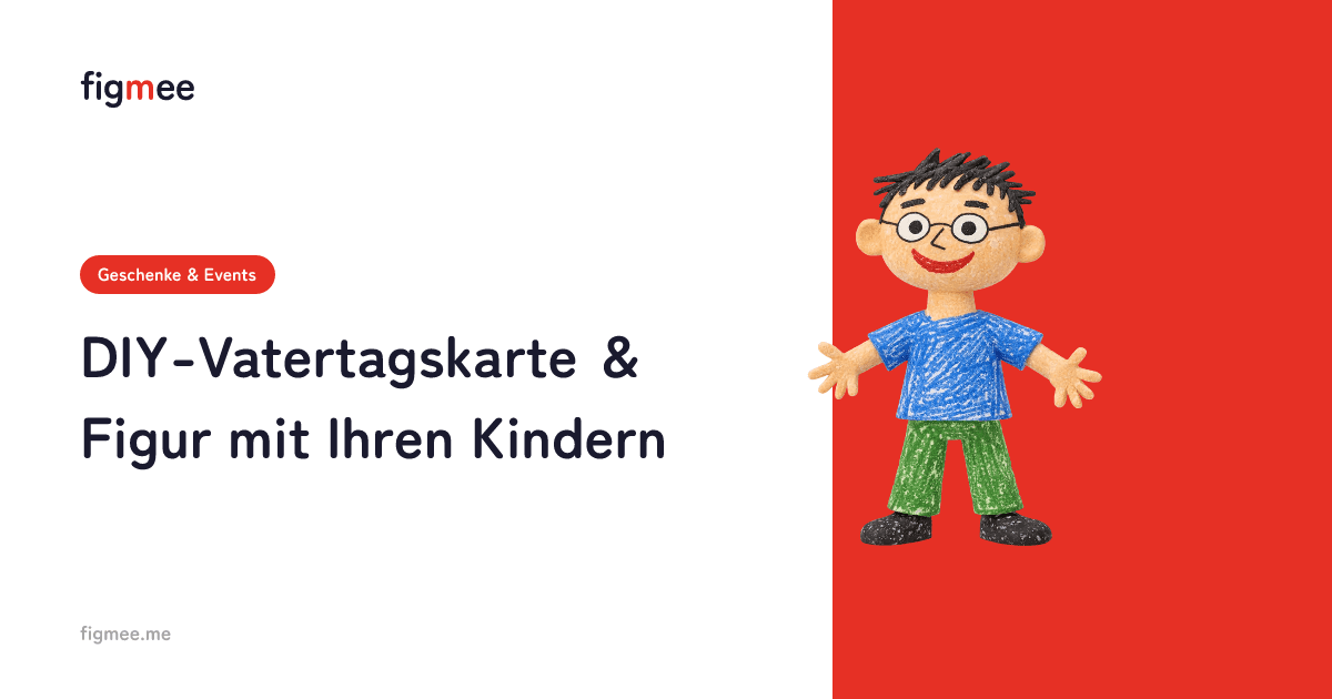 DIY-Vatertagskarte & Figur mit Ihren Kindern