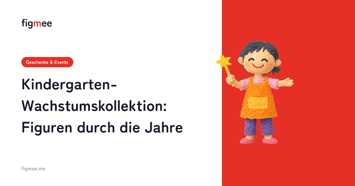 Kindergarten-Wachstumskollektion: Figuren durch die Jahre
