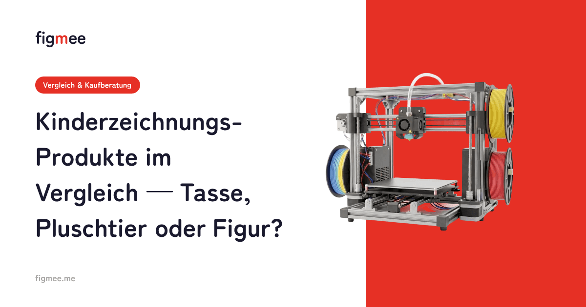 Kinderzeichnungs-Produkte im Vergleich — Tasse, Pluschtier oder Figur?