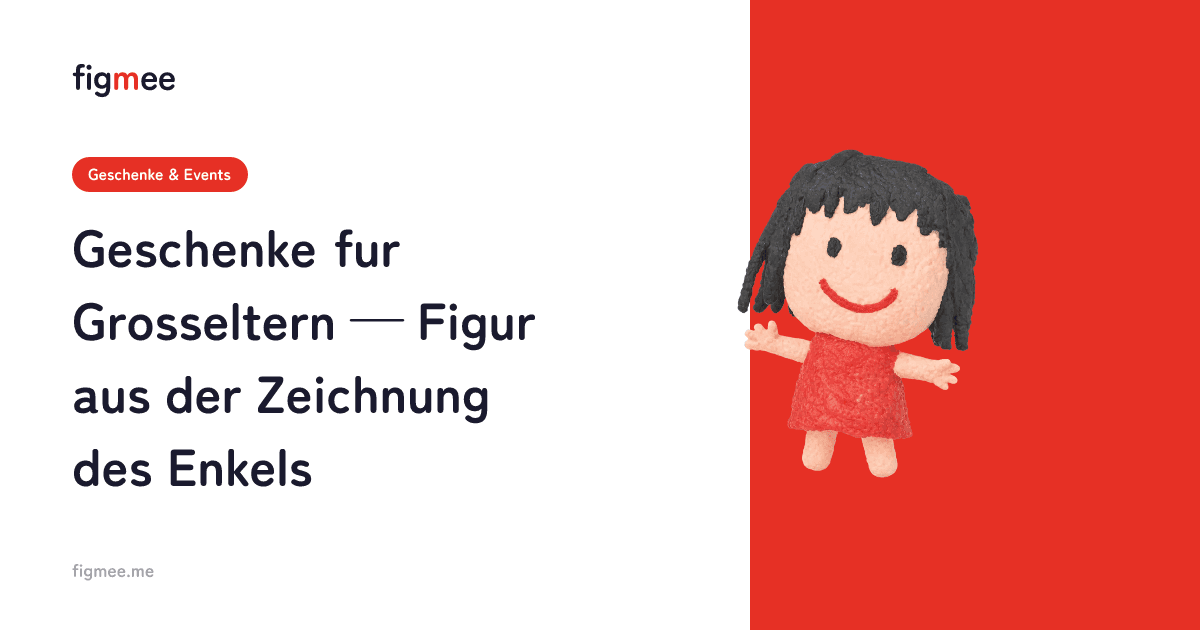 Geschenke fur Grosseltern — Figur aus der Zeichnung des Enkels