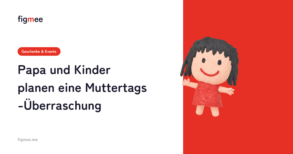 Papa und Kinder planen eine Muttertags-Überraschung