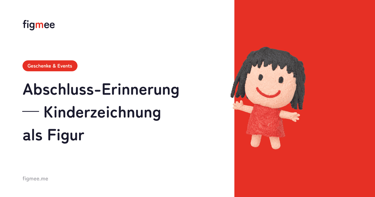 Abschluss-Erinnerung — Kinderzeichnung als Figur