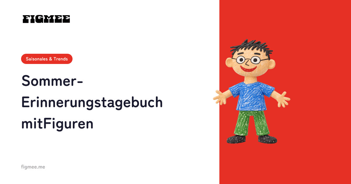Sommer-Erinnerungstagebuch mit Figuren
