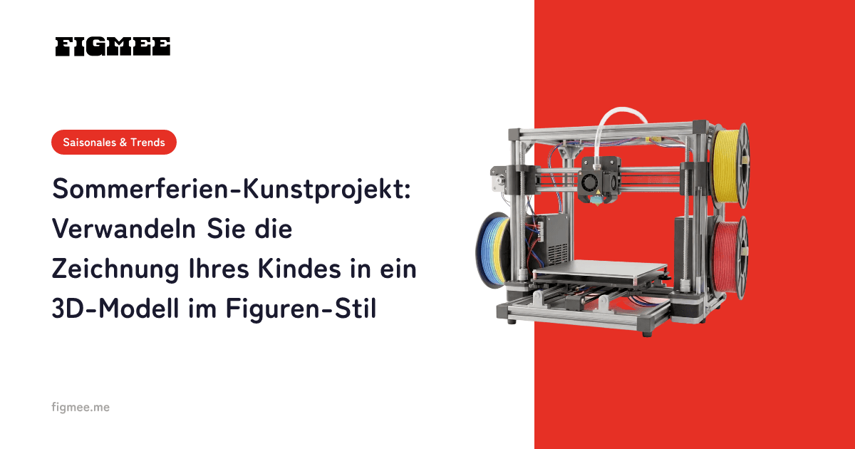 Sommerferien-Kunstprojekt: Verwandeln Sie die Zeichnung Ihres Kindes in ein 3D-Modell im Figuren-Stil