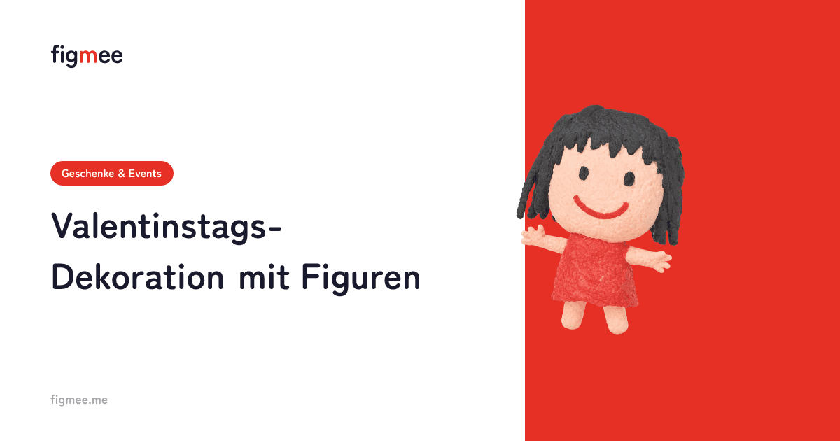 Valentinstags-Dekoration mit Figuren