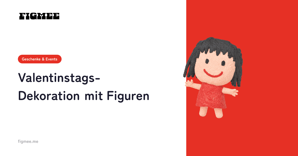Valentinstags-Dekoration mit Figuren