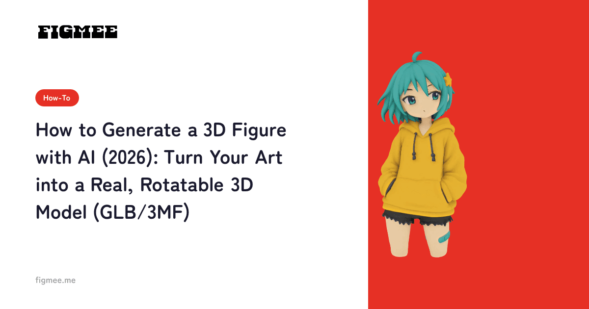 How to Generate a 3D Figure with AI (2026): Turn Your Art into a Real, Rotatable 3D Model (GLB/3MF)