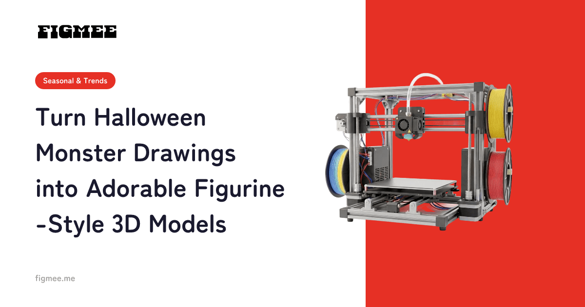 Turn Halloween Monster Drawings into Adorable Figurine-Style 3D Models