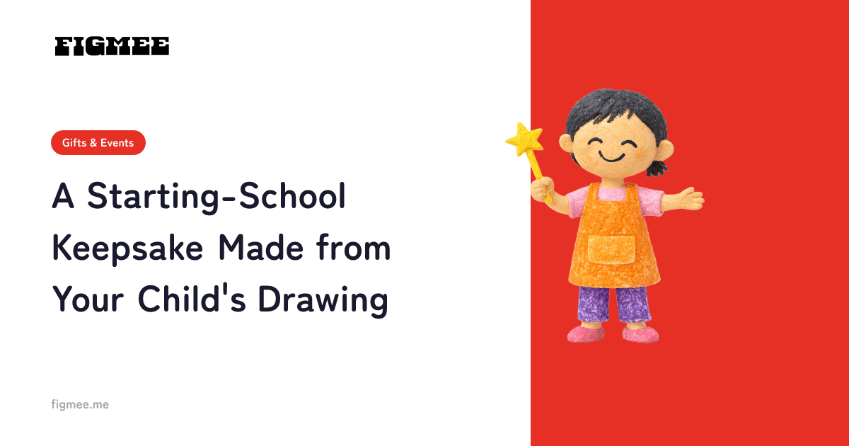 A Starting-School Keepsake Made from Your Child's Drawing