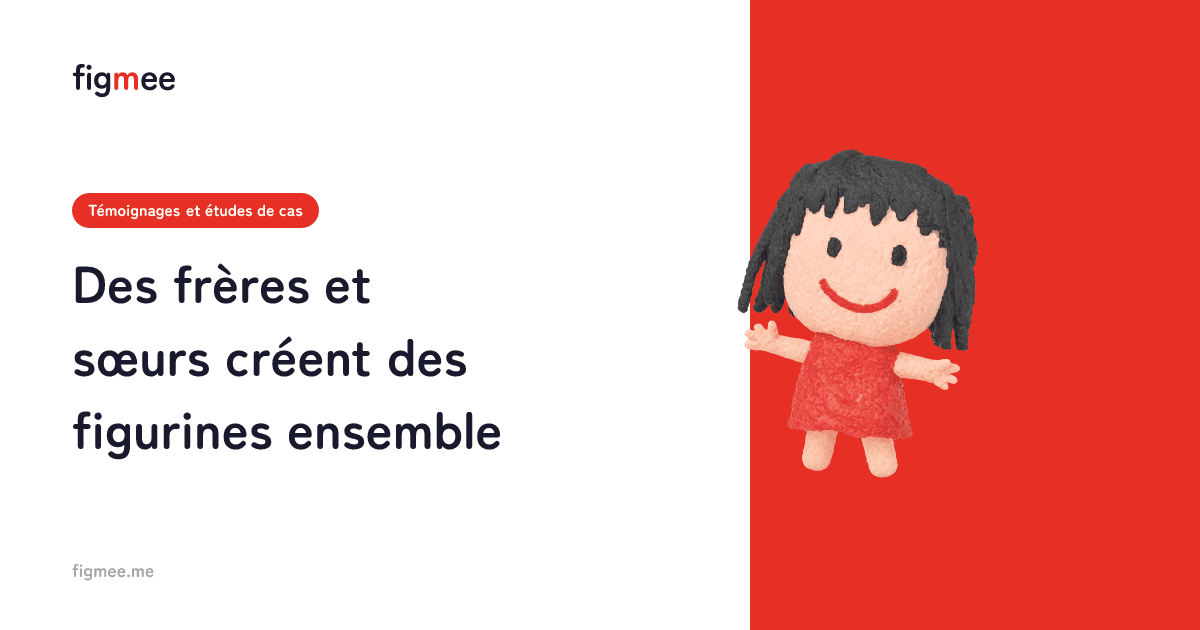 Des frères et sœurs créent des figurines ensemble