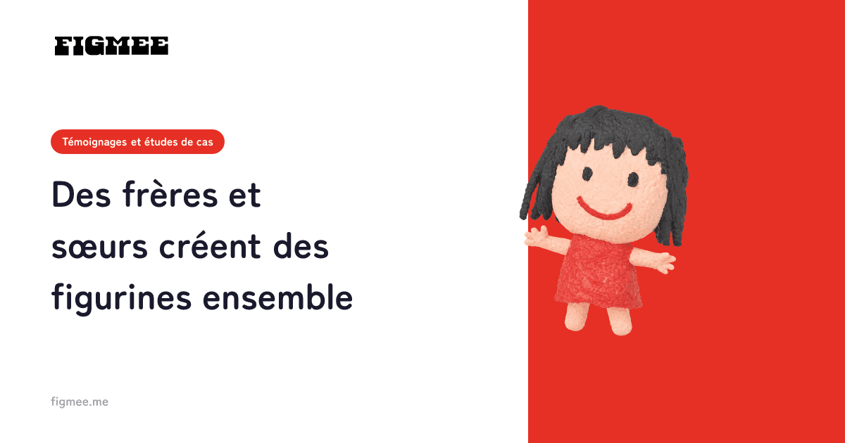 Des frères et sœurs créent des figurines ensemble