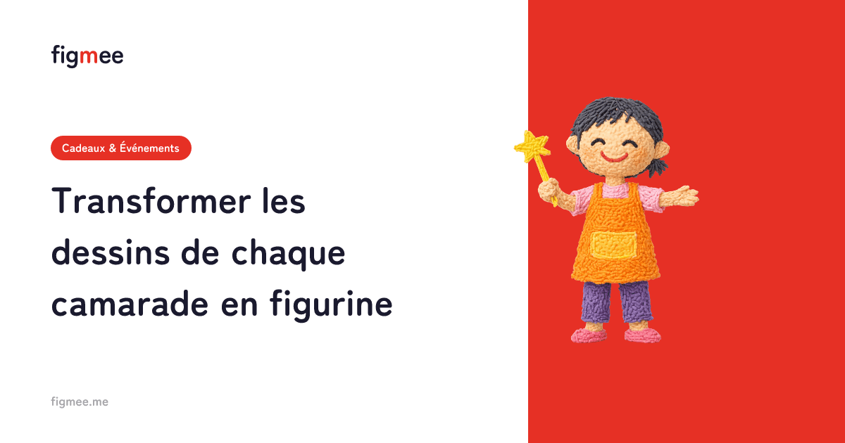 Transformer les dessins de chaque camarade en figurine