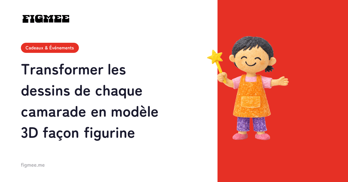 Transformer les dessins de chaque camarade en modèle 3D façon figurine