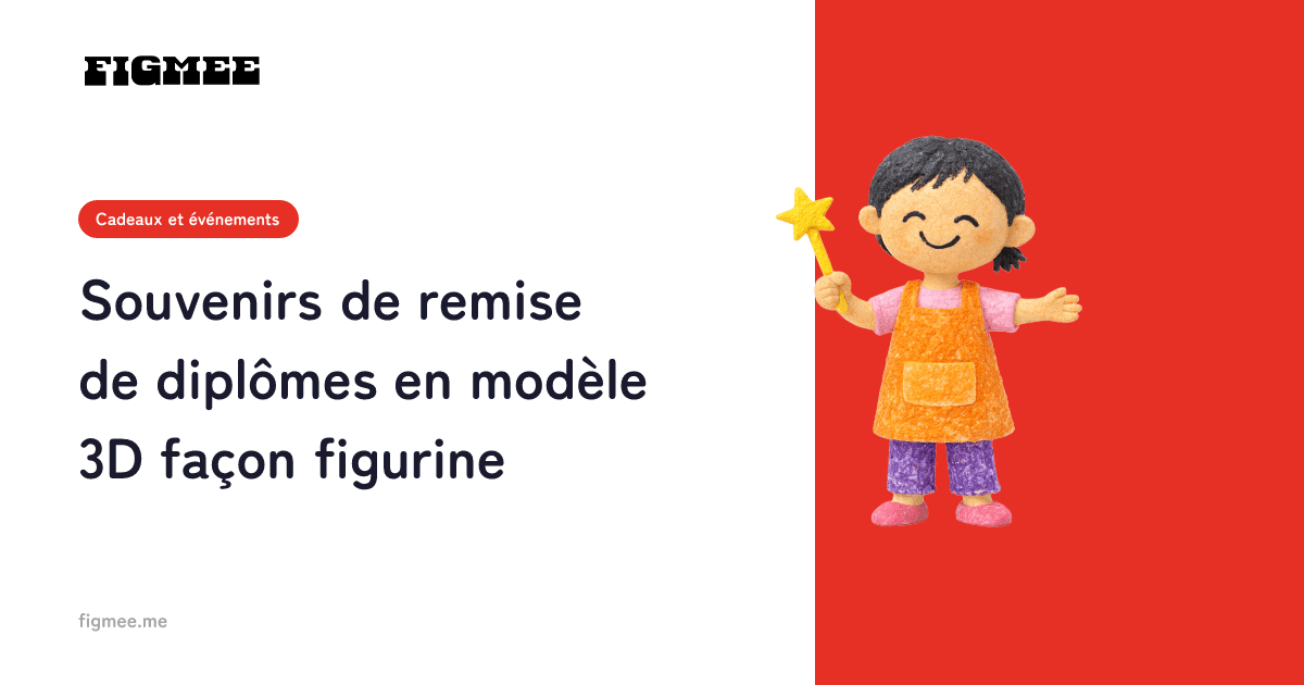 Souvenirs de remise de diplômes en modèle 3D façon figurine