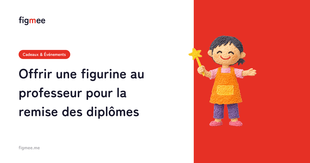 Offrir une figurine au professeur pour la remise des diplômes