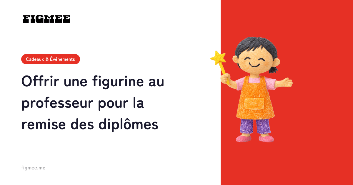 Offrir une figurine au professeur pour la remise des diplômes