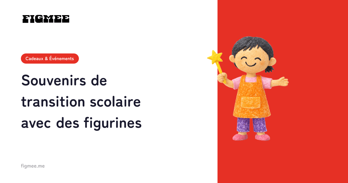 Souvenirs de transition scolaire avec des figurines