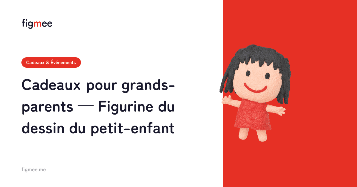 Cadeaux pour grands-parents — Figurine du dessin du petit-enfant