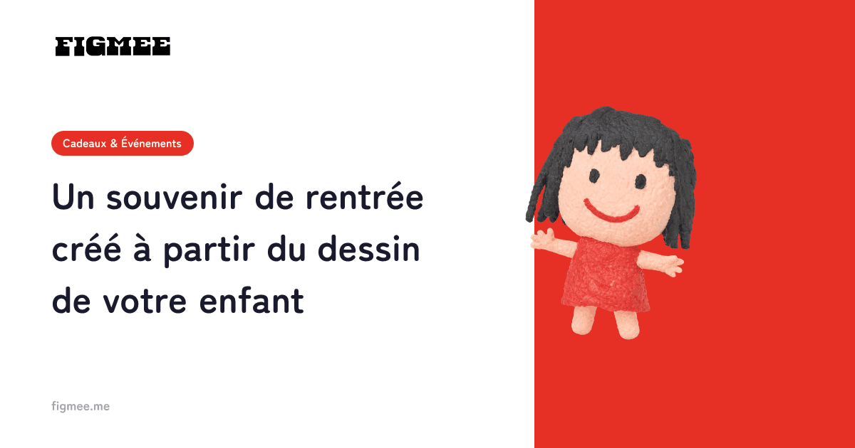 Un souvenir de rentrée créé à partir du dessin de votre enfant