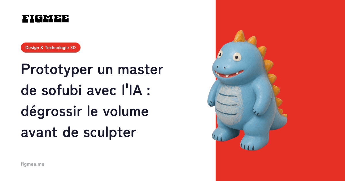 Prototyper un master de sofubi avec l'IA : dégrossir le volume avant de sculpter