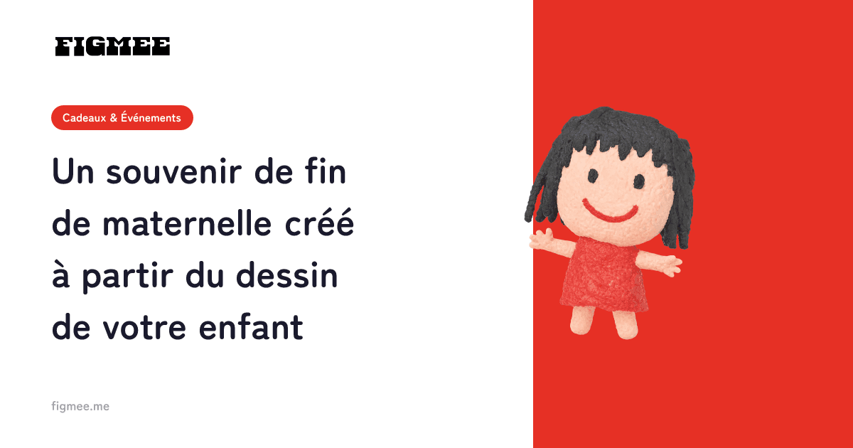 Un souvenir de fin de maternelle créé à partir du dessin de votre enfant