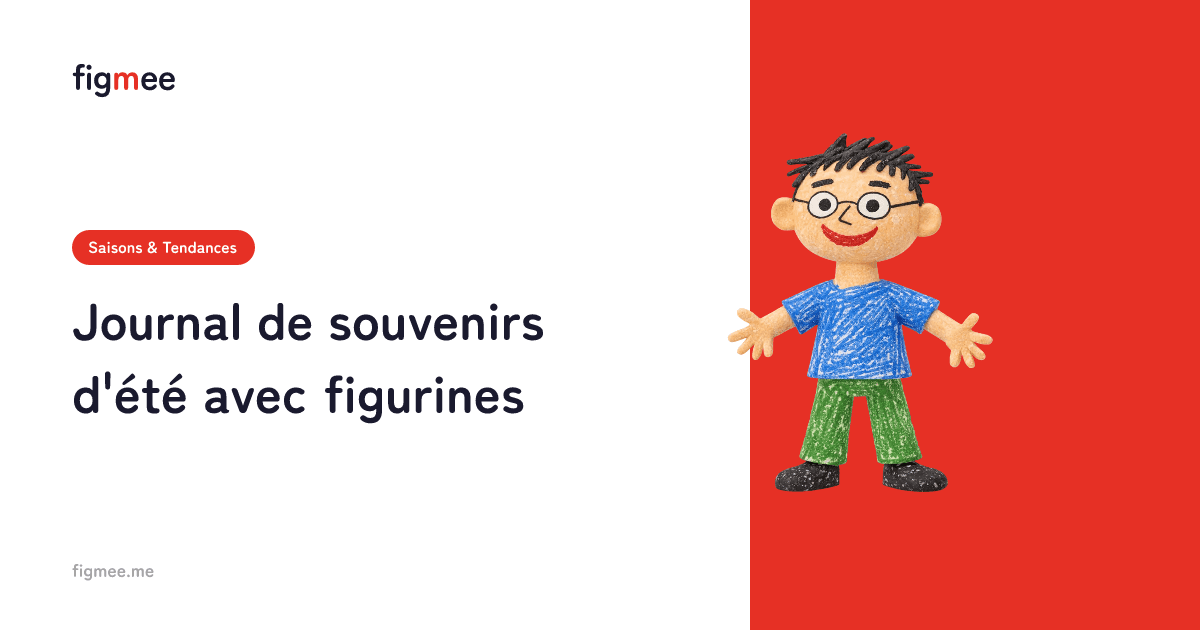 Journal de souvenirs d'été avec figurines