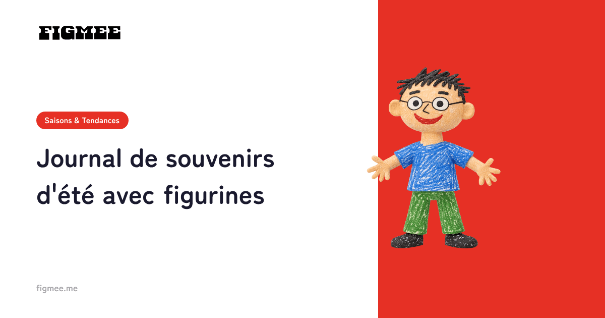Journal de souvenirs d'été avec figurines