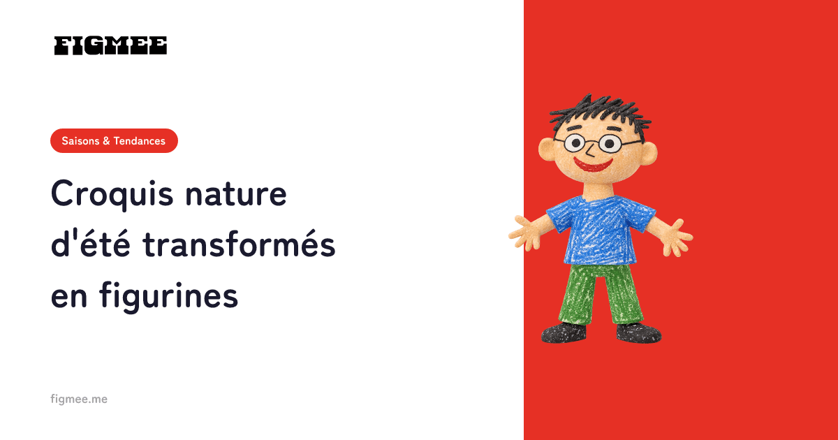 Croquis nature d'été transformés en figurines