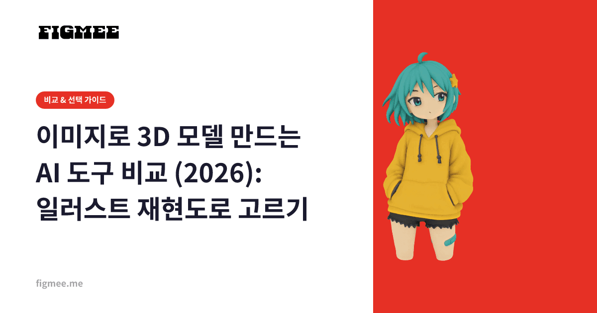 이미지로 3D 모델 만드는 AI 도구 비교 (2026): 일러스트 재현도로 고르기