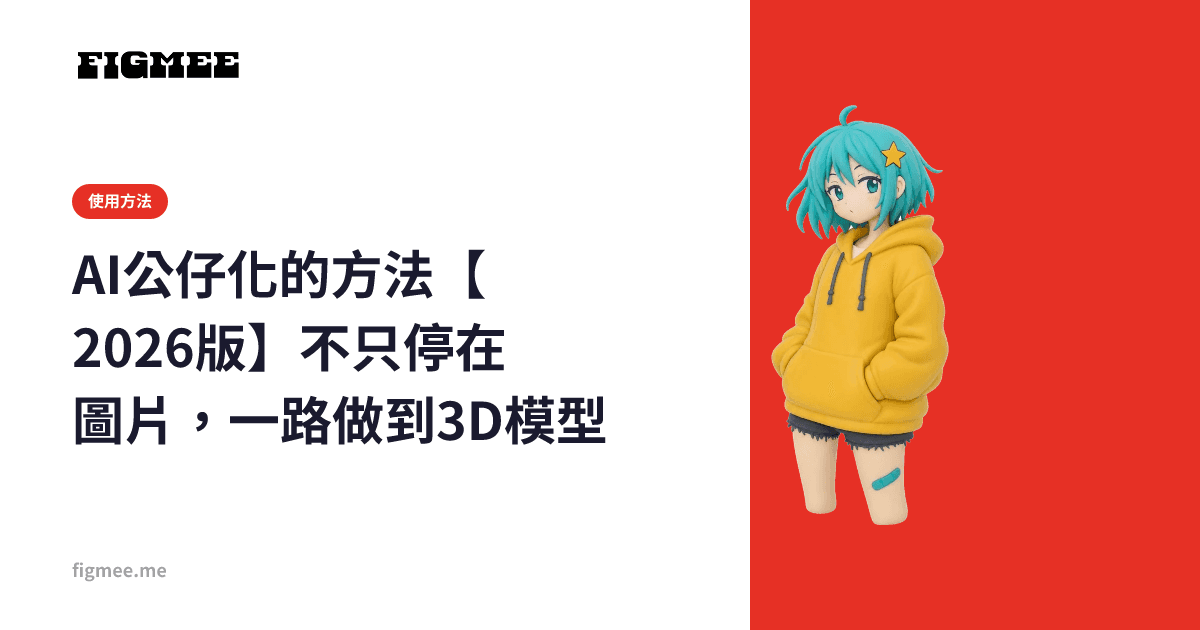 AI公仔化的方法【2026版】不只停在圖片,一路做到3D模型