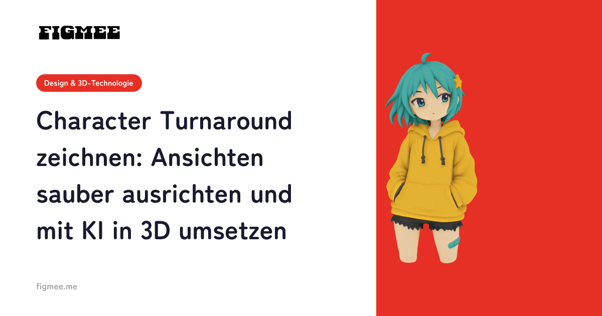Character Turnaround zeichnen: Ansichten sauber ausrichten und mit KI in 3D umsetzen