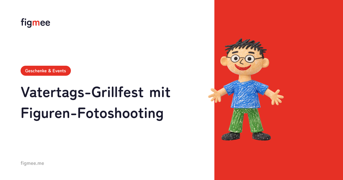 Vatertags-Grillfest mit Figuren-Fotoshooting