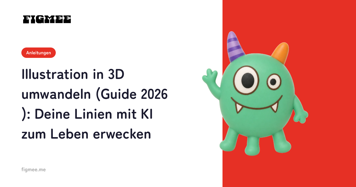Illustration in 3D umwandeln (Guide 2026): Deine Linien mit KI zum Leben erwecken