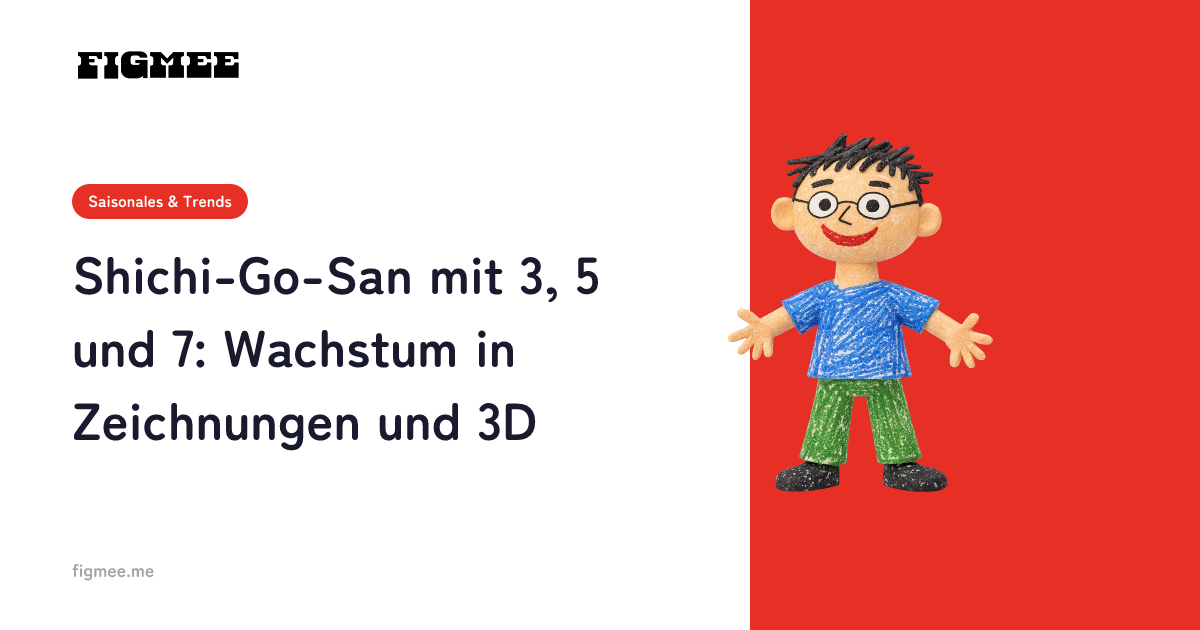 Shichi-Go-San mit 3, 5 und 7: Wachstum in Zeichnungen und 3D