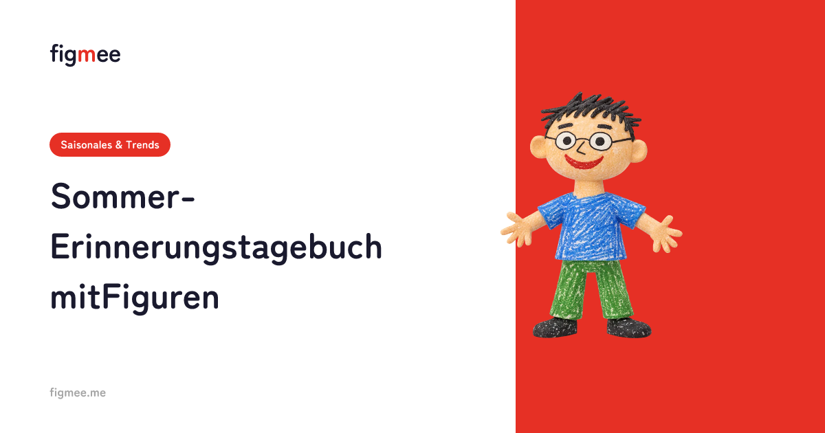 Sommer-Erinnerungstagebuch mit Figuren