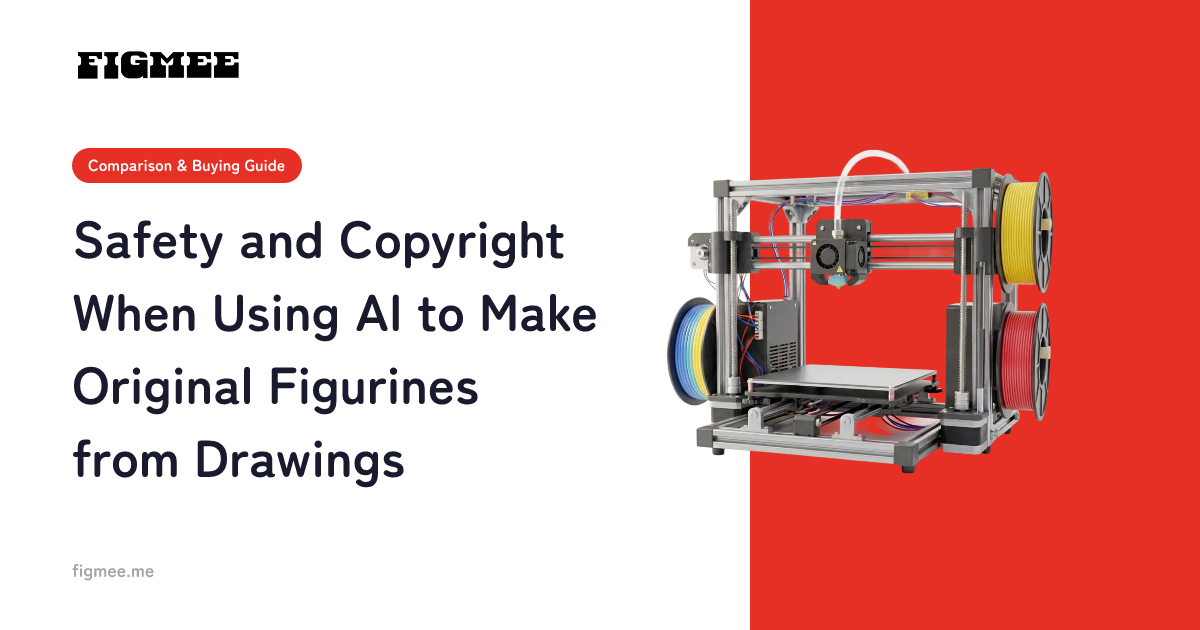 Safety and Copyright When Using AI to Make Original Figurines from Drawings
