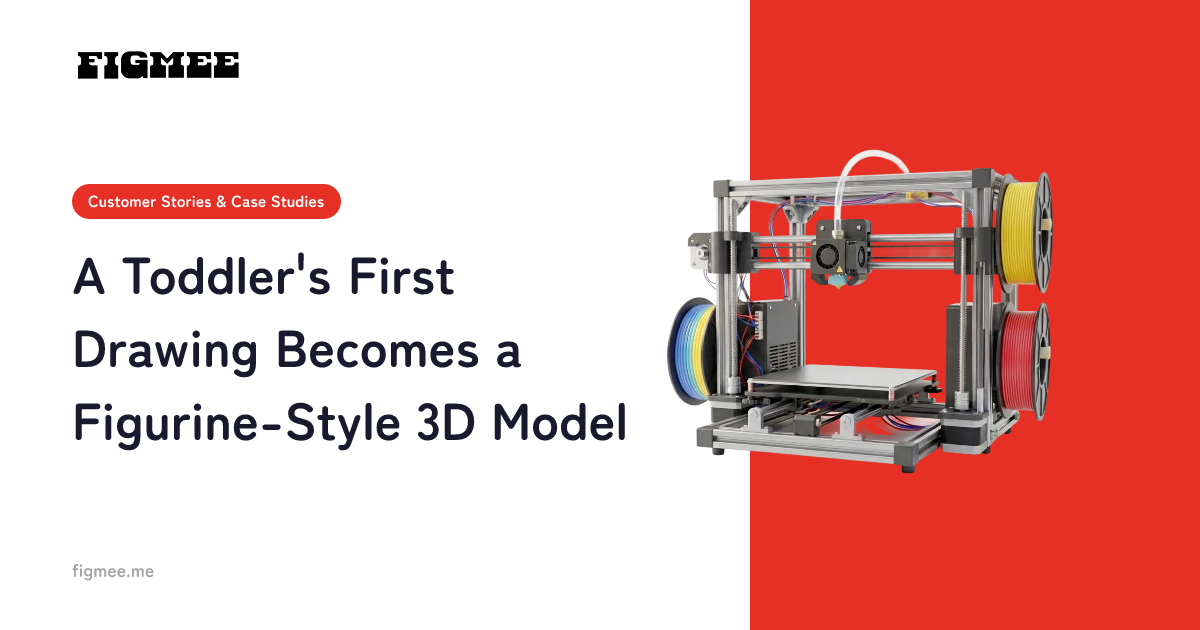 A Toddler's First Drawing Becomes a Figurine-Style 3D Model
