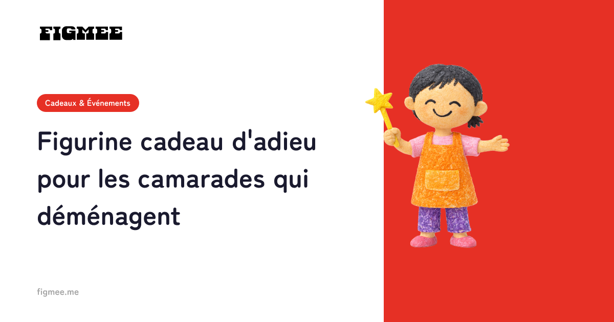 Figurine cadeau d'adieu pour les camarades qui déménagent