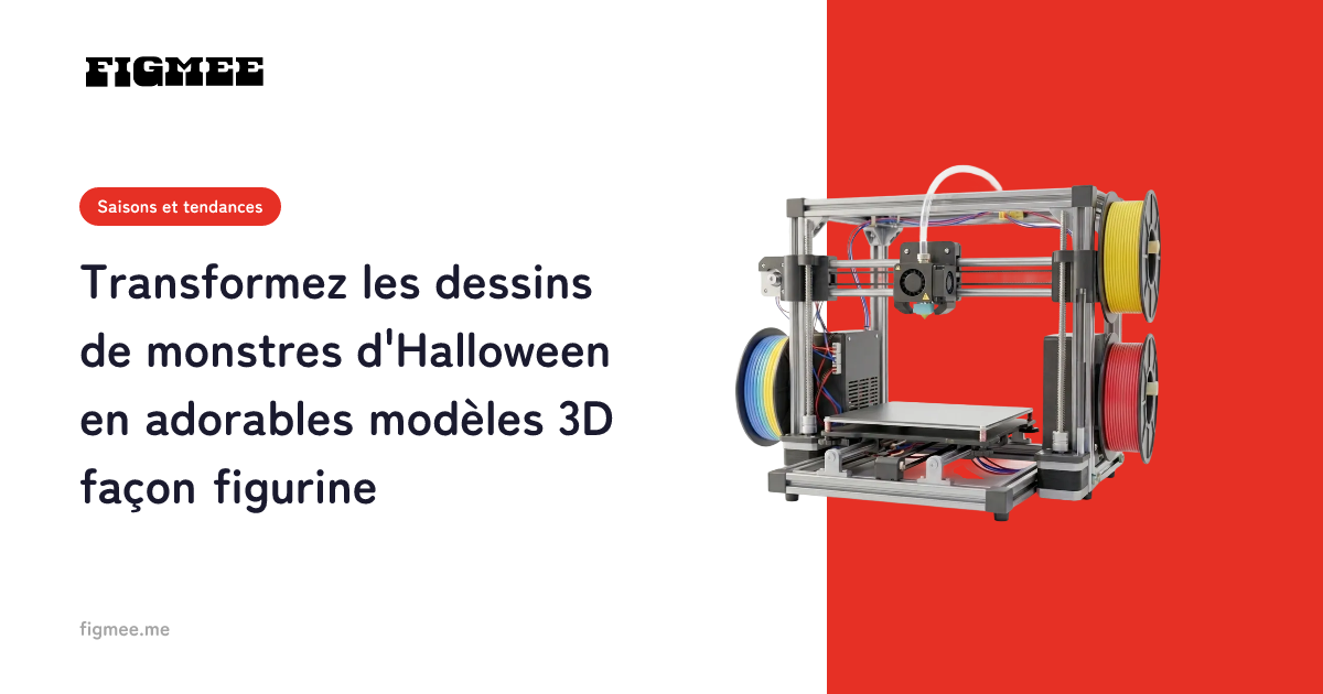 Transformez les dessins de monstres d'Halloween en adorables modèles 3D façon figurine