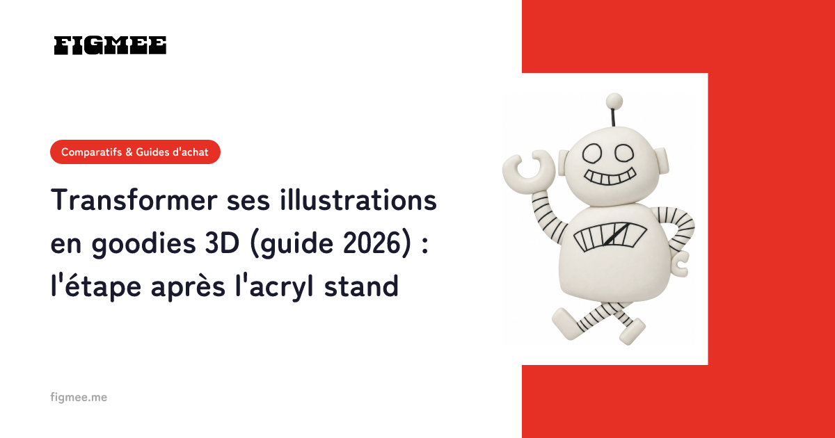 Transformer ses illustrations en goodies 3D (guide 2026) : l'étape après l'acryl stand