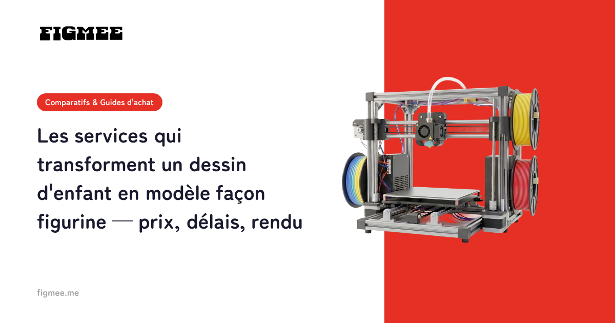 Les services qui transforment un dessin d'enfant en modèle façon figurine — prix, délais, rendu