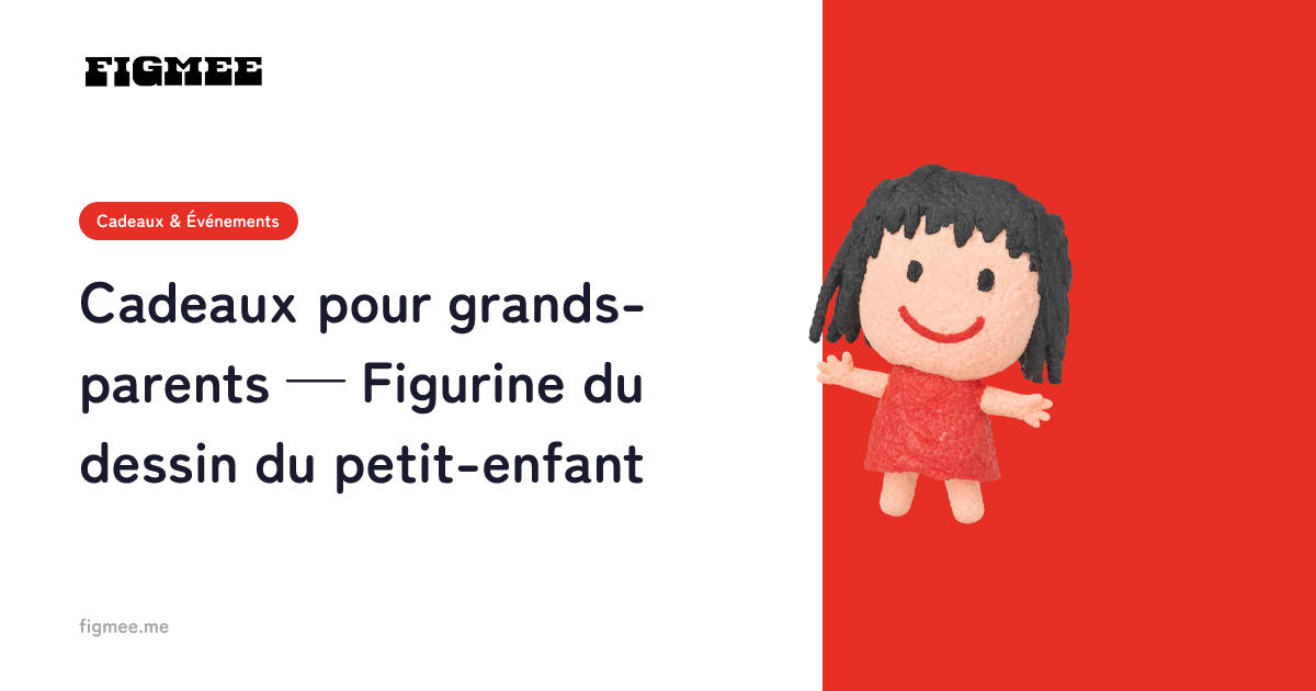 Cadeaux pour grands-parents — Figurine du dessin du petit-enfant