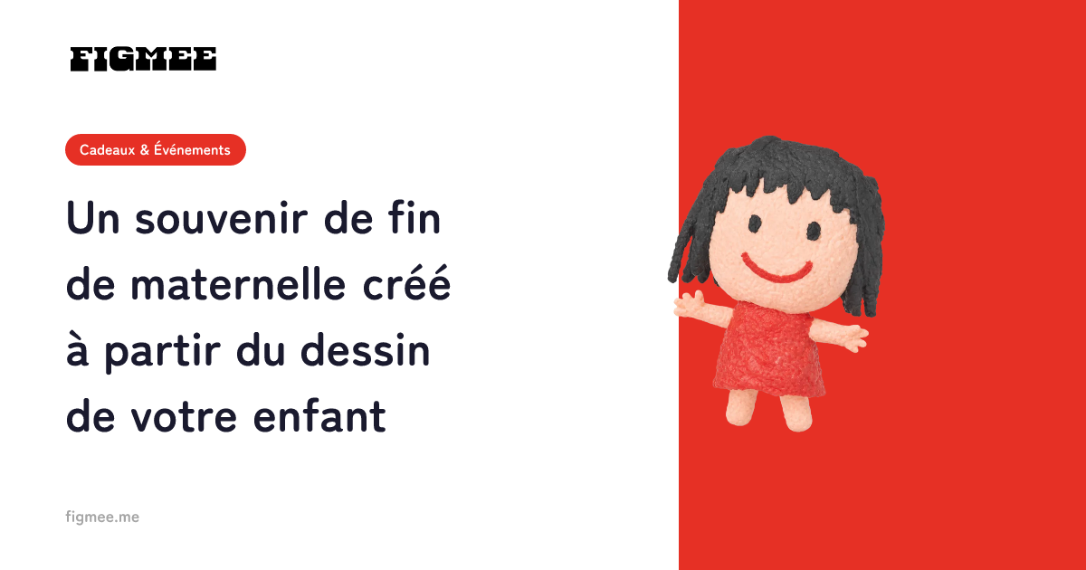 Un souvenir de fin de maternelle créé à partir du dessin de votre enfant