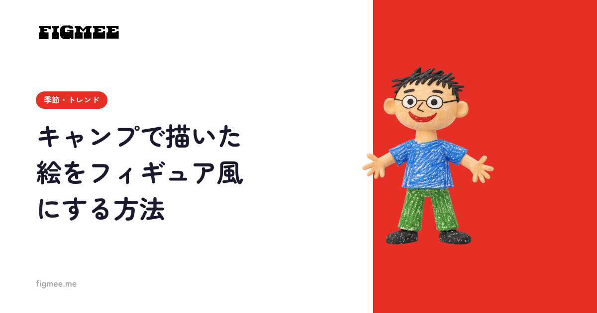 キャンプで描いた絵をフィギュア風にする方法