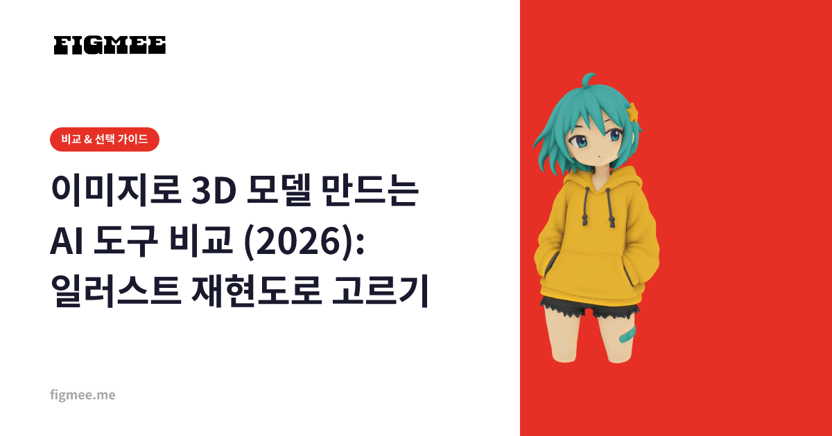 이미지로 3D 모델 만드는 AI 도구 비교 (2026): 일러스트 재현도로 고르기