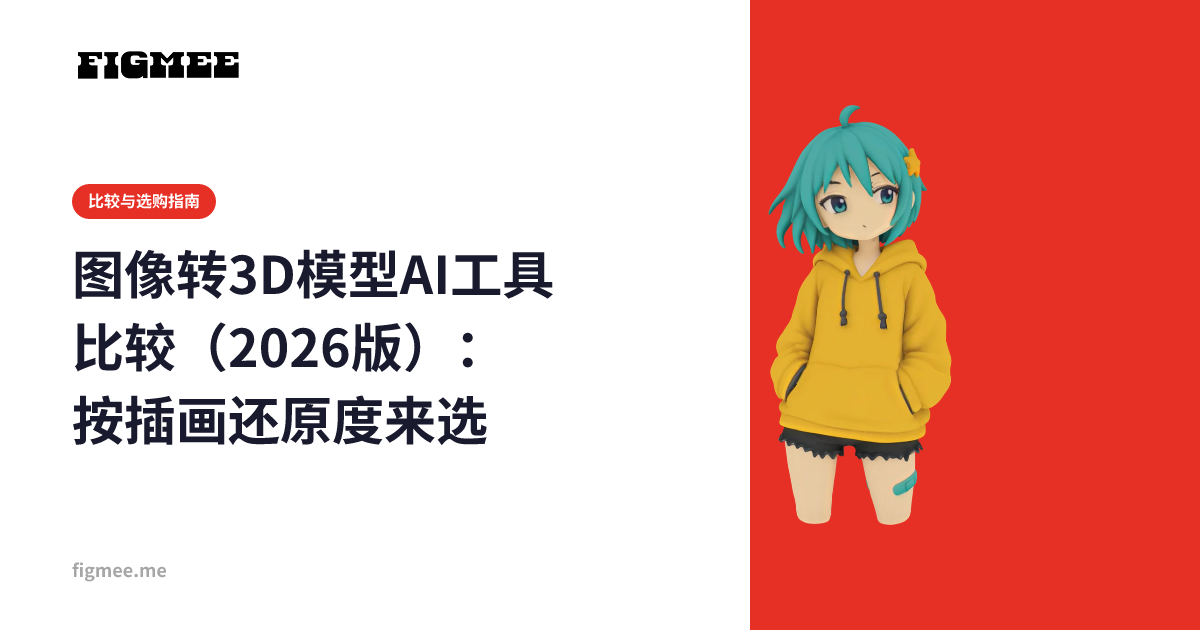 图像转3D模型AI工具比较（2026版）：按插画还原度来选